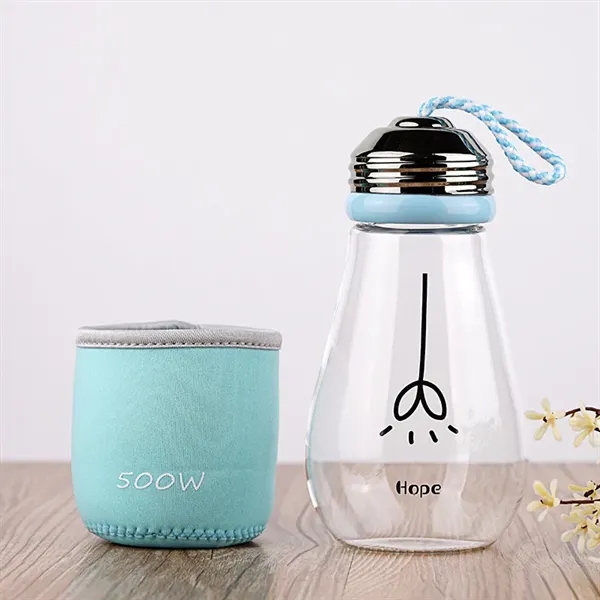 Bulb Shaped Glass Water Bottles - Bulb Shaped Glass Water Bottles - Image 2 of 5