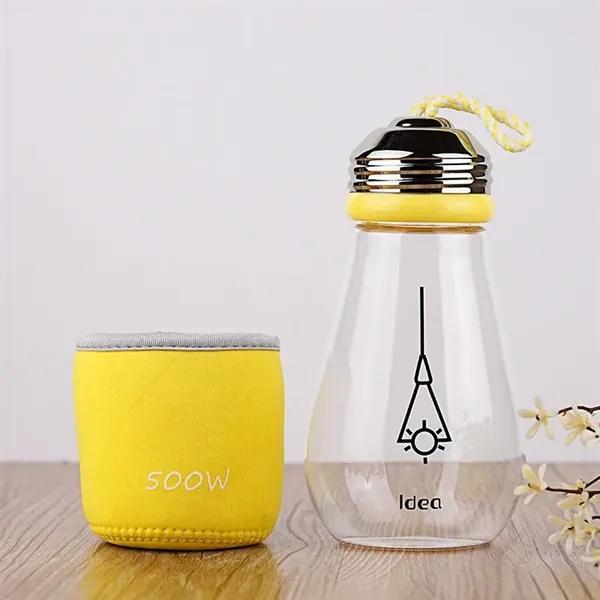 Bulb Shaped Glass Water Bottles - Bulb Shaped Glass Water Bottles - Image 4 of 5