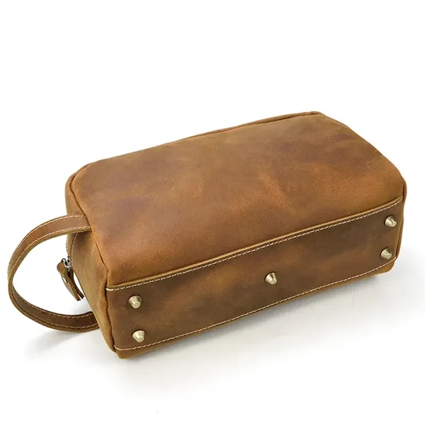 Toilet Genuine Leather Large Capacity Storage Bag - Toilet Genuine Leather Large Capacity Storage Bag - Image 4 of 6