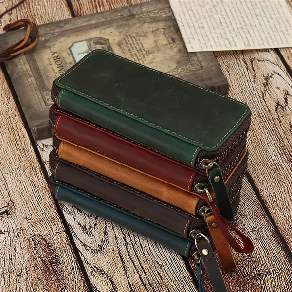 Genuine leather stationery box pencil case wallet - Genuine leather stationery box pencil case wallet - Image 3 of 10