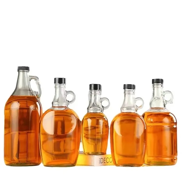Clear Glass Syrup Bottles W/B Ribbed Lined Cap - Clear Glass Syrup Bottles W/B Ribbed Lined Cap - Image 7 of 7