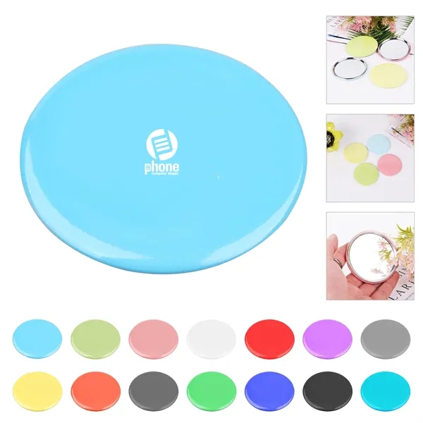 Round Compact Mirror Button - Round Compact Mirror Button - Image 0 of 6