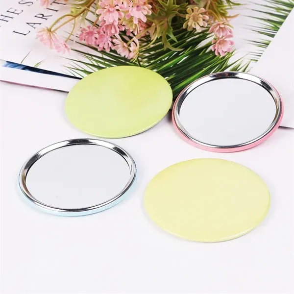Round Compact Mirror Button - Round Compact Mirror Button - Image 4 of 6