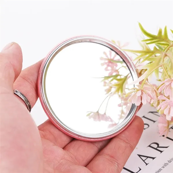 Round Compact Mirror Button - Round Compact Mirror Button - Image 5 of 6