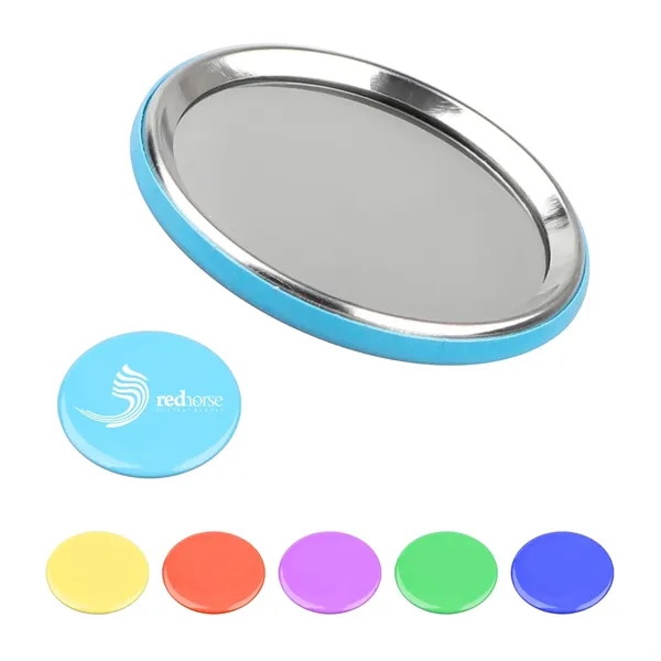 Round Compact Mirror Button - Round Compact Mirror Button - Image 6 of 6