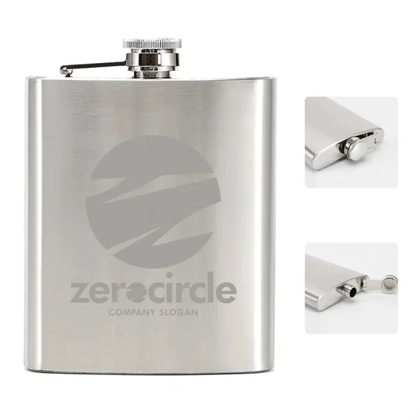 8 OZ. Stainless Steel Flask - 8 OZ. Stainless Steel Flask - Image 4 of 4
