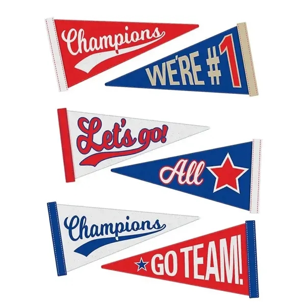 12" x 30" Mini Felt Pennant w/ Sewn Strip - 12" x 30" Mini Felt Pennant w/ Sewn Strip - Image 6 of 7