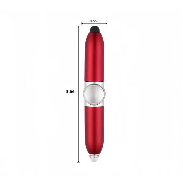 Fidget Spinner Pen with LED Light & Stylus - Fidget Spinner Pen with LED Light & Stylus - Image 3 of 4