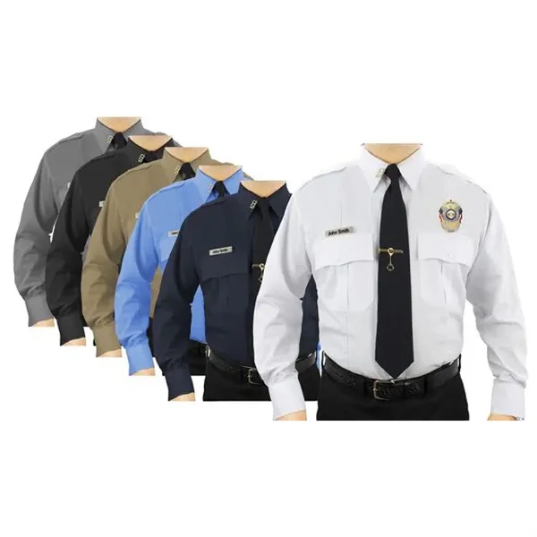 Poly Cotton Long Sleeve Uniform Shirt - Poly Cotton Long Sleeve Uniform Shirt - Image 0 of 7