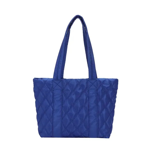 Quilted Puffer Down Cotton Winter Tote Bag - Quilted Puffer Down Cotton Winter Tote Bag - Image 1 of 11