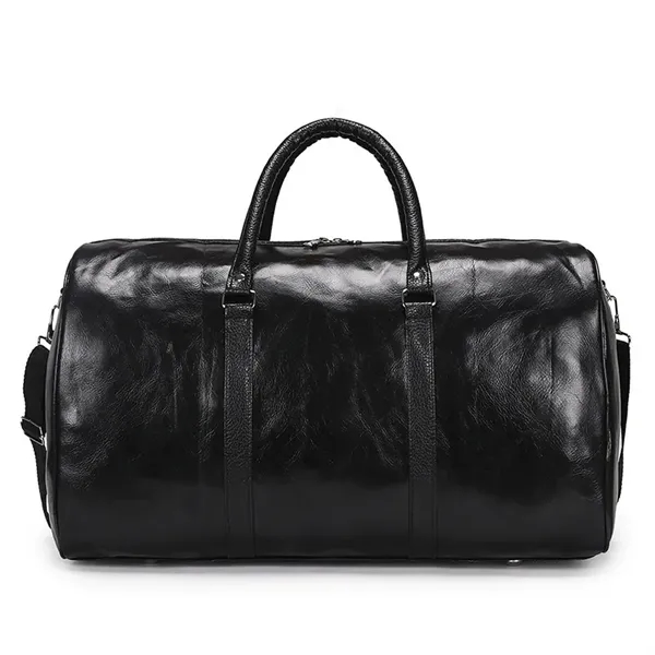 Pu Leather Sport Gym Duffle Travel Bag - Pu Leather Sport Gym Duffle Travel Bag - Image 4 of 5