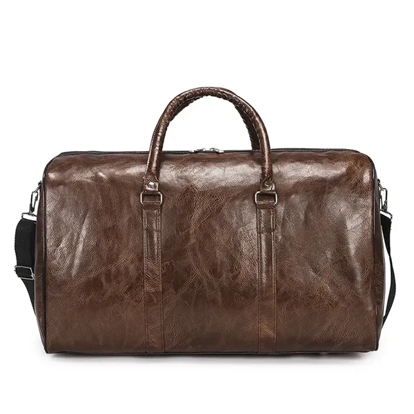 Pu Leather Sport Gym Duffle Travel Bag - Pu Leather Sport Gym Duffle Travel Bag - Image 5 of 5