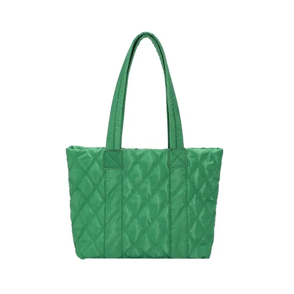 Quilted Puffer Down Cotton Winter Tote Bag - Quilted Puffer Down Cotton Winter Tote Bag - Image 8 of 11
