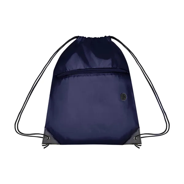 210D Cinch Bag w/Zipper pocket & Earbuds Slot - 210D Cinch Bag w/Zipper pocket & Earbuds Slot - Image 19 of 23