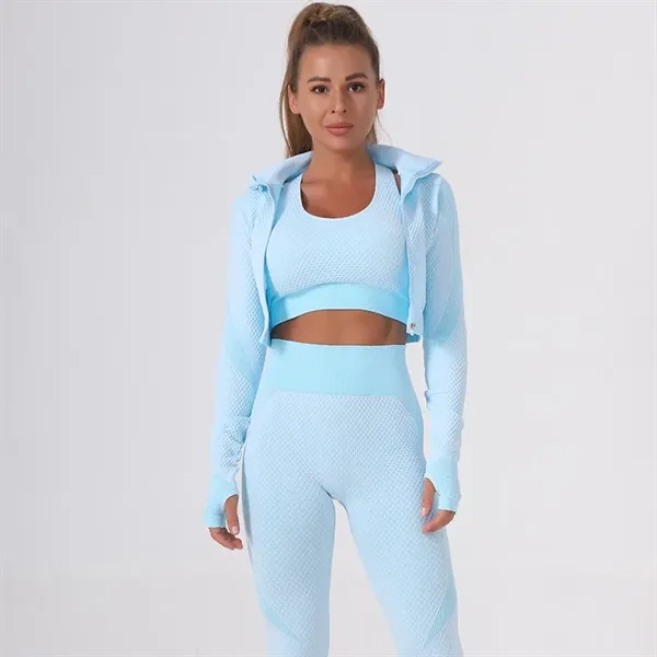 Seamless yoga suit female autumn/winter set - Seamless yoga suit female autumn/winter set - Image 1 of 9