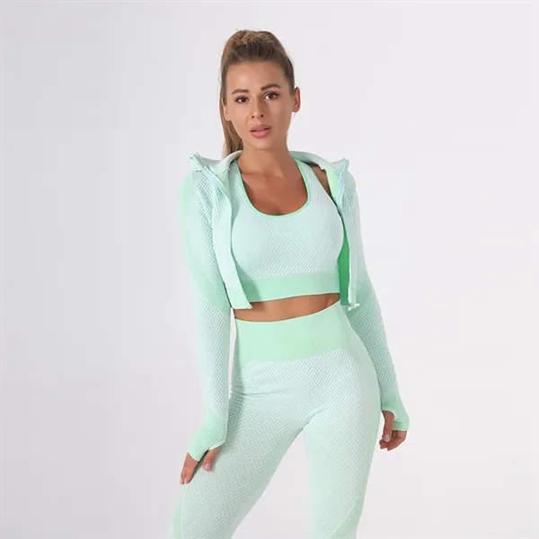 Seamless yoga suit female autumn/winter set - Seamless yoga suit female autumn/winter set - Image 9 of 9