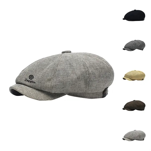 Men's Cotton and Linen Newsboy Cap - Men's Cotton and Linen Newsboy Cap - Image 0 of 5