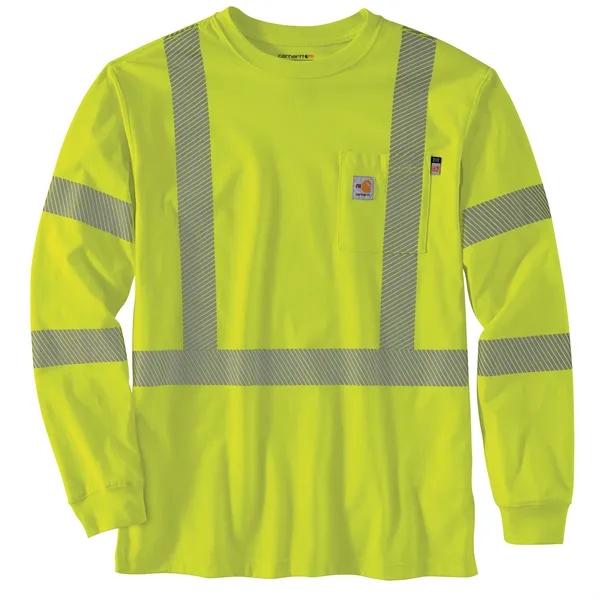 Carhartt FR Hi-Vis Force Midweight Long Sleeve T-Shirt - Carhartt FR Hi-Vis Force Midweight Long Sleeve T-Shirt - Image 0 of 1