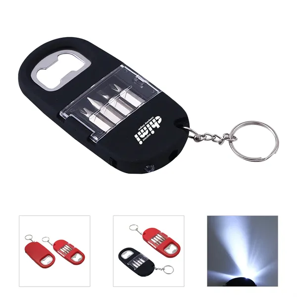 Mini Tool Kit With Bottle Opener Keychain