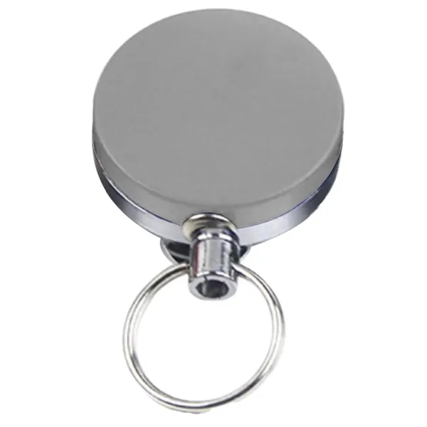 Front Side Plastic Back Metal Badge Reel w/ Belt Clip - Front Side Plastic Back Metal Badge Reel w/ Belt Clip - Image 4 of 6