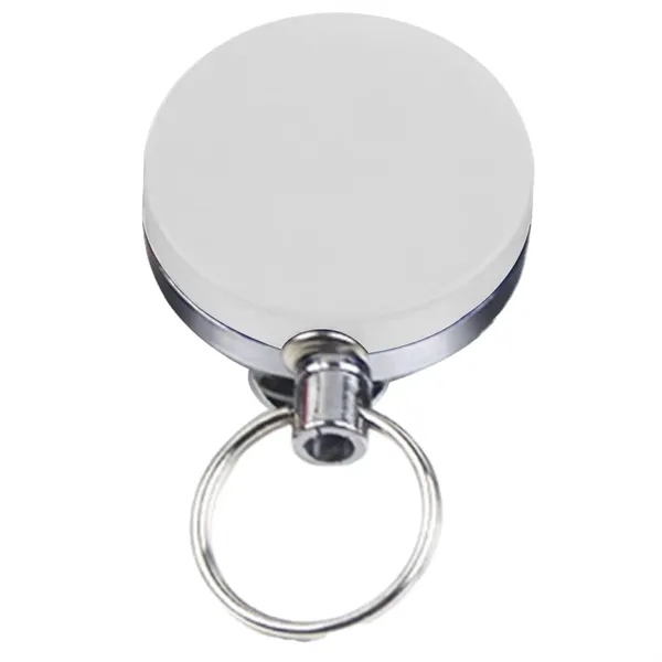Front Side Plastic Back Metal Badge Reel w/ Belt Clip - Front Side Plastic Back Metal Badge Reel w/ Belt Clip - Image 6 of 6