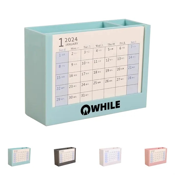Desk Organizer With 12 Months Calendar - Desk Organizer With 12 Months Calendar - Image 0 of 1