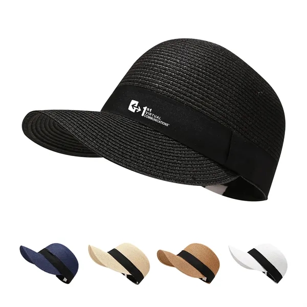 Beach sunscreen straw cap