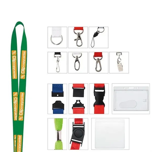 3/4" Polyester Woven Lanyard - 3/4" Polyester Woven Lanyard - Image 2 of 2