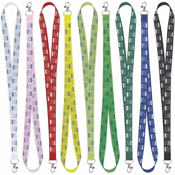 3/4" Satin Screen Print Lanyard - 3/4" Satin Screen Print Lanyard - Image 1 of 1