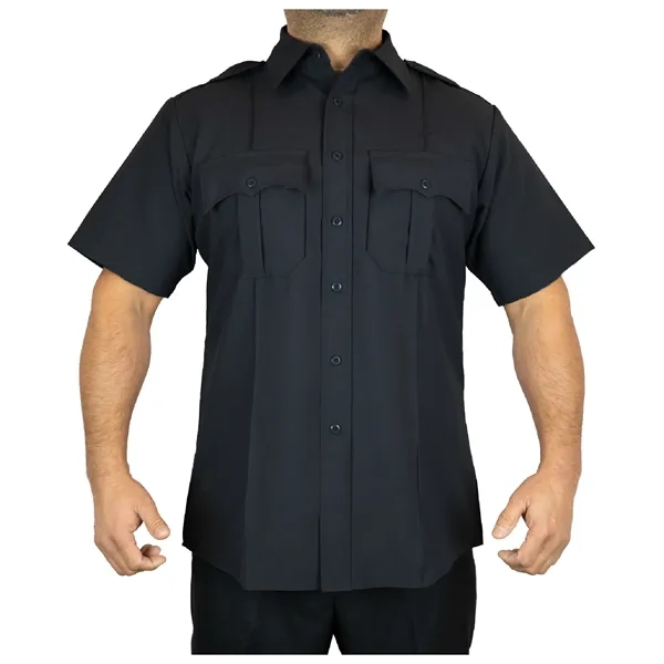 100% Polyester 4 Pocket Hidden Zipper Uniform Shirt - 100% Polyester 4 Pocket Hidden Zipper Uniform Shirt - Image 1 of 8
