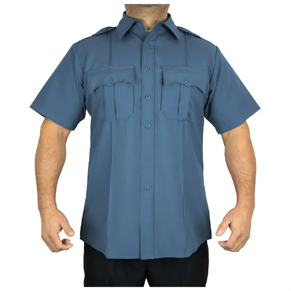 100% Polyester 4 Pocket Hidden Zipper Uniform Shirt - 100% Polyester 4 Pocket Hidden Zipper Uniform Shirt - Image 3 of 8