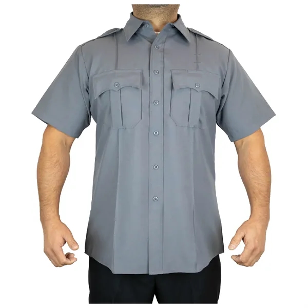 100% Polyester 4 Pocket Hidden Zipper Uniform Shirt - 100% Polyester 4 Pocket Hidden Zipper Uniform Shirt - Image 4 of 8