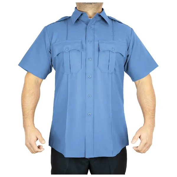100% Polyester 4 Pocket Hidden Zipper Uniform Shirt - 100% Polyester 4 Pocket Hidden Zipper Uniform Shirt - Image 5 of 8
