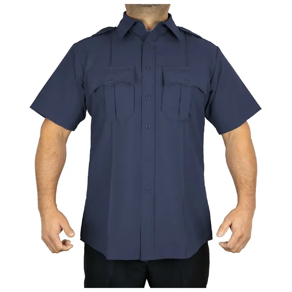 100% Polyester 4 Pocket Hidden Zipper Uniform Shirt - 100% Polyester 4 Pocket Hidden Zipper Uniform Shirt - Image 6 of 8