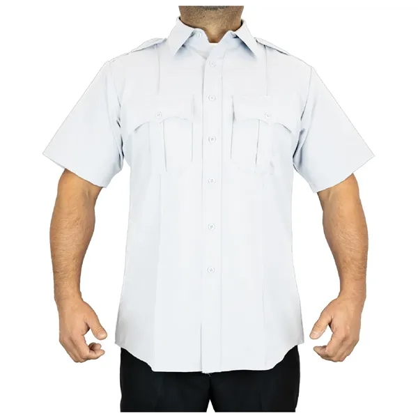 100% Polyester 4 Pocket Hidden Zipper Uniform Shirt - 100% Polyester 4 Pocket Hidden Zipper Uniform Shirt - Image 8 of 8