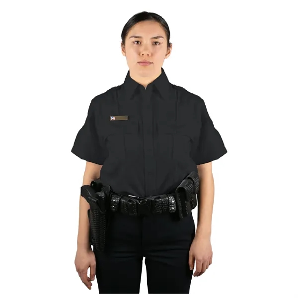 Womens 100% Polyester 4 Pocket Hidden Zipper Uniform Shirt - Womens 100% Polyester 4 Pocket Hidden Zipper Uniform Shirt - Image 0 of 1