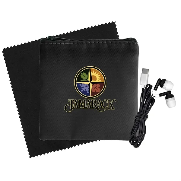 Colorful RPET Ear Bud & Cloth Set - Colorful RPET Ear Bud & Cloth Set - Image 4 of 19