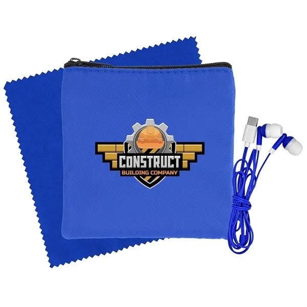 Colorful RPET Ear Bud & Cloth Set - Colorful RPET Ear Bud & Cloth Set - Image 2 of 19