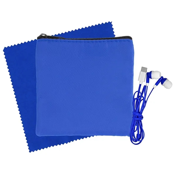 Colorful RPET Ear Bud & Cloth Set - Colorful RPET Ear Bud & Cloth Set - Image 3 of 19