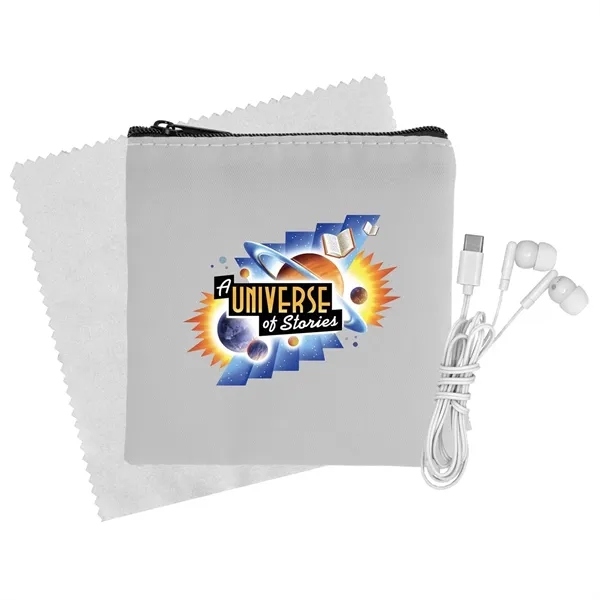 Colorful RPET Ear Bud & Cloth Set - Colorful RPET Ear Bud & Cloth Set - Image 6 of 19