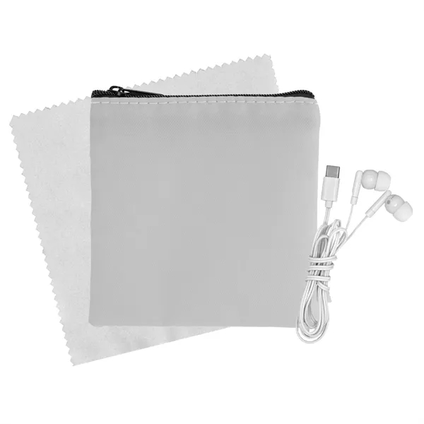 Colorful RPET Ear Bud & Cloth Set - Colorful RPET Ear Bud & Cloth Set - Image 7 of 19