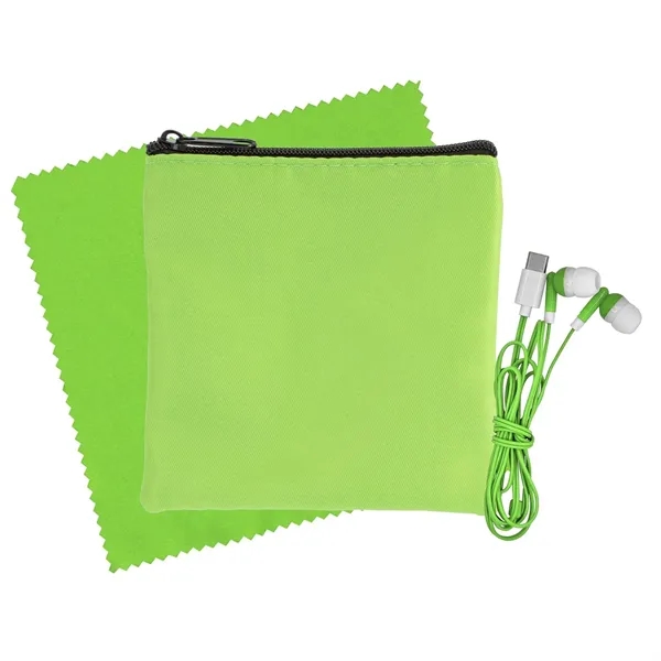 Colorful RPET Ear Bud & Cloth Set - Colorful RPET Ear Bud & Cloth Set - Image 9 of 19