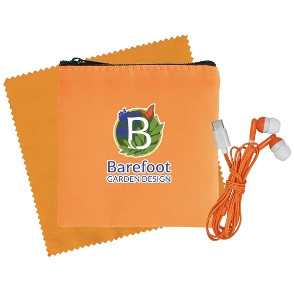 Colorful RPET Ear Bud & Cloth Set - Colorful RPET Ear Bud & Cloth Set - Image 10 of 19