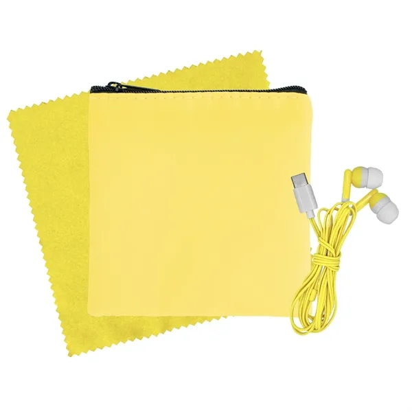 Colorful RPET Ear Bud & Cloth Set - Colorful RPET Ear Bud & Cloth Set - Image 17 of 19