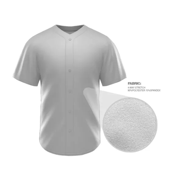 Men's Full Button Custom Baseball Jersey - Men's Full Button Custom Baseball Jersey - Image 1 of 1