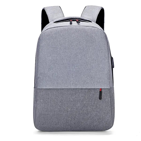 15.6-inch Colorblock USB Charging Business Laptop Backpack - 15.6-inch Colorblock USB Charging Business Laptop Backpack - Image 3 of 7