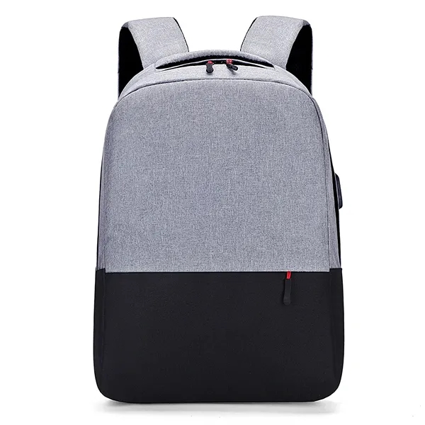 15.6-inch Colorblock USB Charging Business Laptop Backpack - 15.6-inch Colorblock USB Charging Business Laptop Backpack - Image 4 of 7