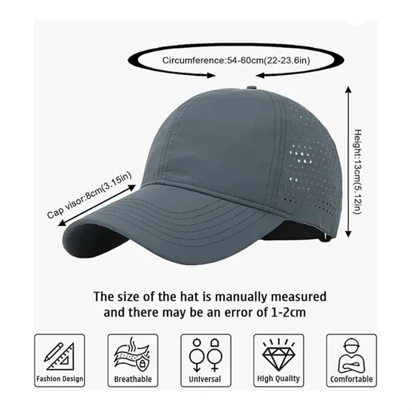 Premium Quick Dry Adjustable Mesh Baseball Hat - Premium Quick Dry Adjustable Mesh Baseball Hat - Image 1 of 7