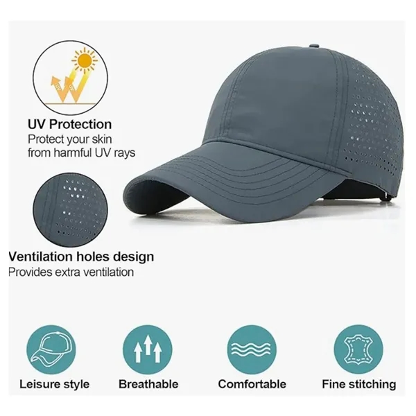 Premium Quick Dry Adjustable Mesh Baseball Hat - Premium Quick Dry Adjustable Mesh Baseball Hat - Image 2 of 7