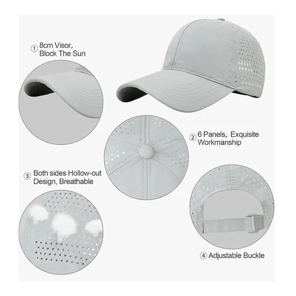 Premium Quick Dry Adjustable Mesh Baseball Hat - Premium Quick Dry Adjustable Mesh Baseball Hat - Image 3 of 7